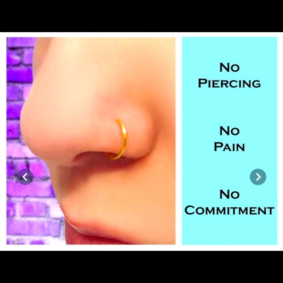 Imitation 14K Gold Fake Nose Ring - Picture 2 of 5